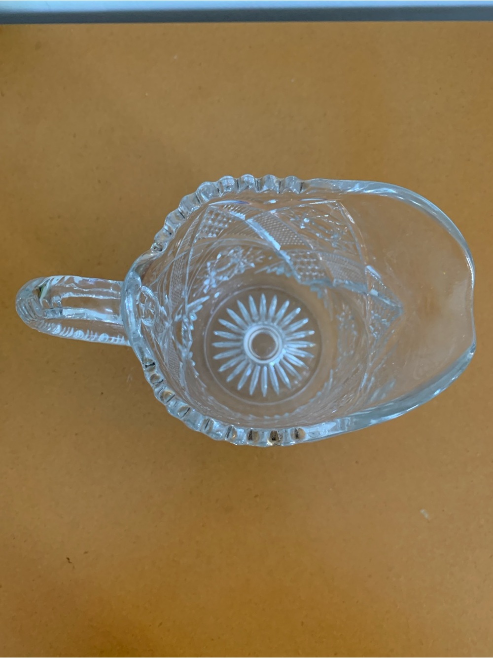 Cut glass small drink pitcher, dinnerware - Picture 6 of 10
